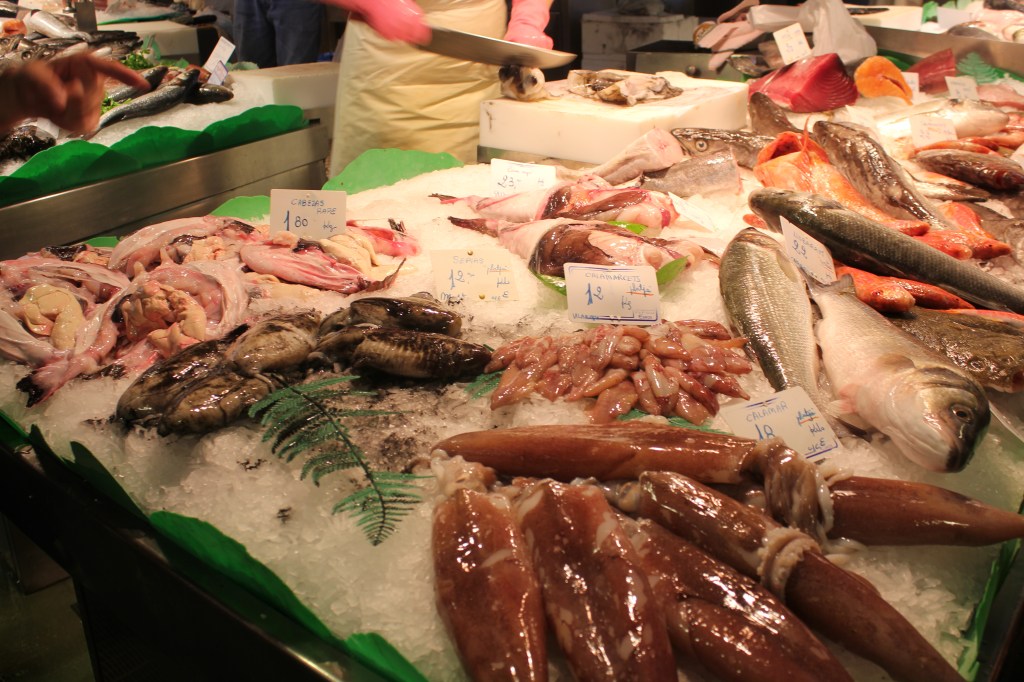 Fish stall at La Boqueira