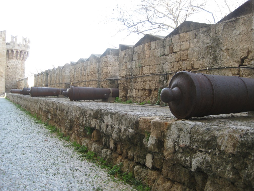 Row of canons